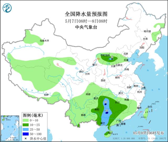 冷空气上线北方气温跳水，5月7日起南方再现雨水