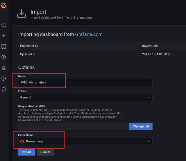 SpringBoot 2.x监控数据可视化(prometheus+grafana集成配置)