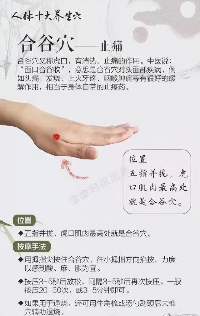 10个中医常用的养生穴，哪里不舒服按哪里，简单易学，建议收藏