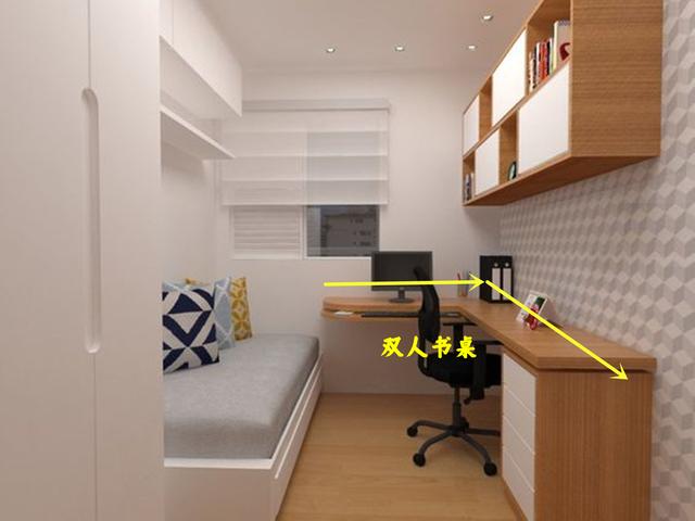 飘窗转角化妆台床头柜一体