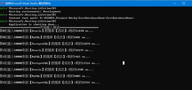 「.NET 6」使用EF Core 访问Oracle+Mysql+PostgreSQL并进行性能比较