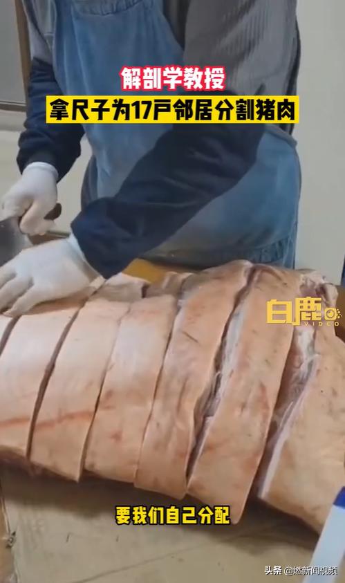上海一解剖学教授帮邻居分割猪肉