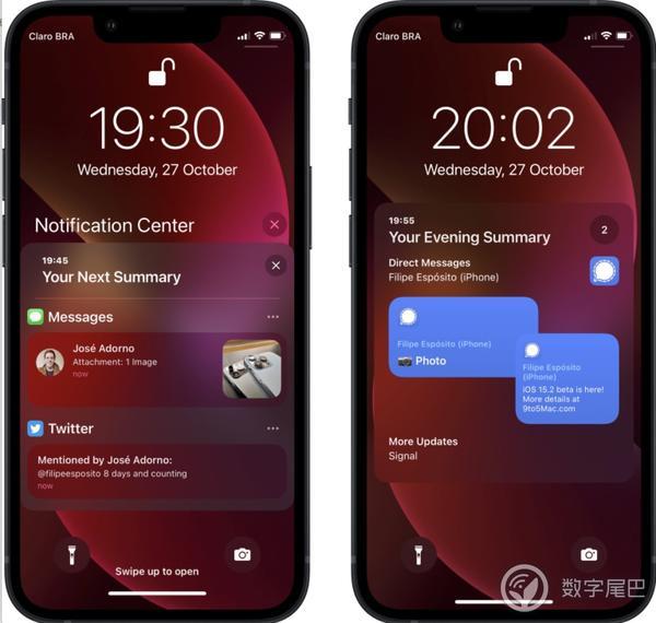 iPhone“锁屏通知摘要”将进行重新设计：浮动卡片、更美观