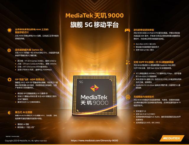 联发科天玑 9000 5G SoC 正式发布