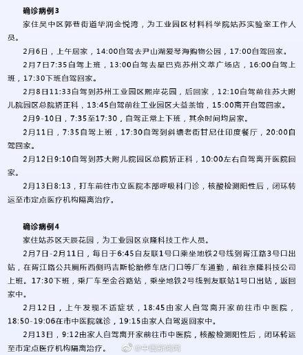 苏州7例确诊病例活动轨迹