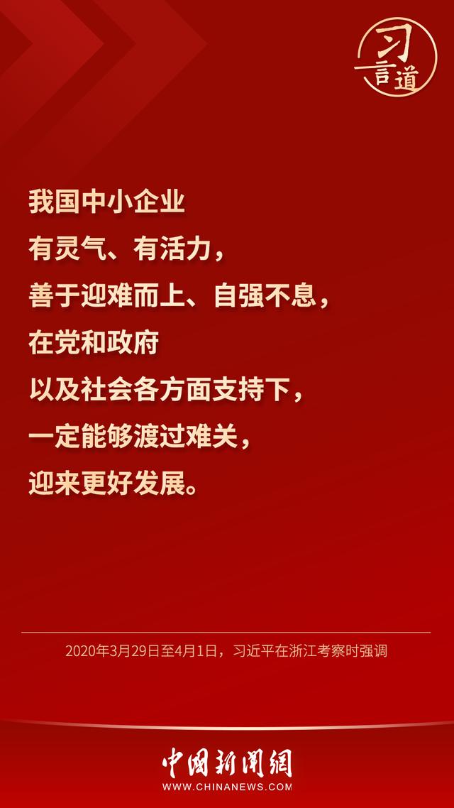 习言道｜“党中央特别考虑到了中小企业”