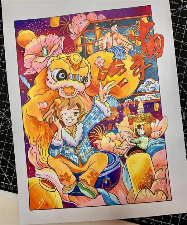 高校学生发布绘画笔记月入过万