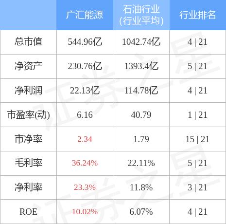 广汇能源4月20日主力资金净卖出1.13亿元