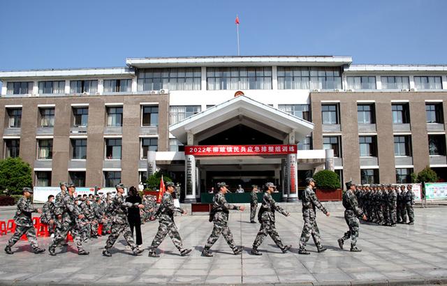 柳陂镇开展民兵应急排整组训练