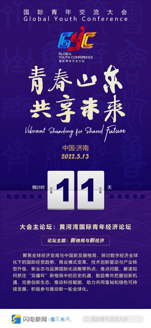 闪电海报丨倒计时11天！国际青年交流大会5月13日举行