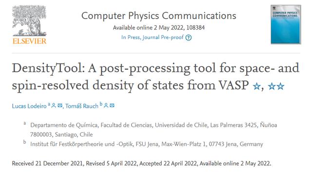 DensityTool程序：VASP局域(自旋)态密度后处理工具