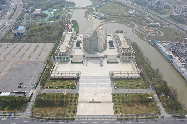 中国航海博物馆帆体幕墙恢复改造 临港新片区一批建设项目陆续复工复产