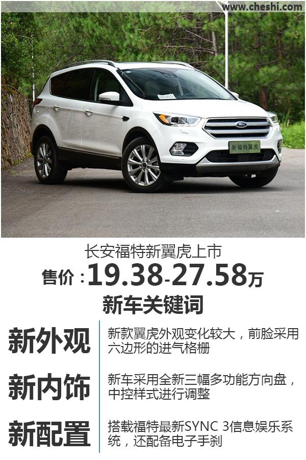 长安福特新翼虎正式上市 19.38-27.58万元