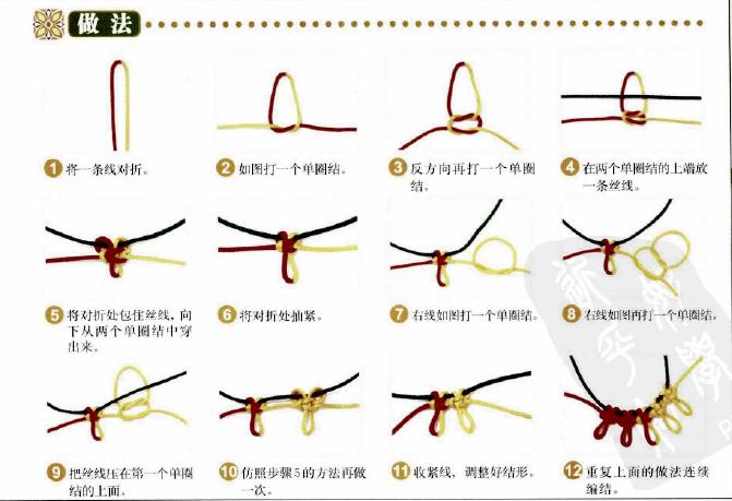 塑料绳怎么编手链图片