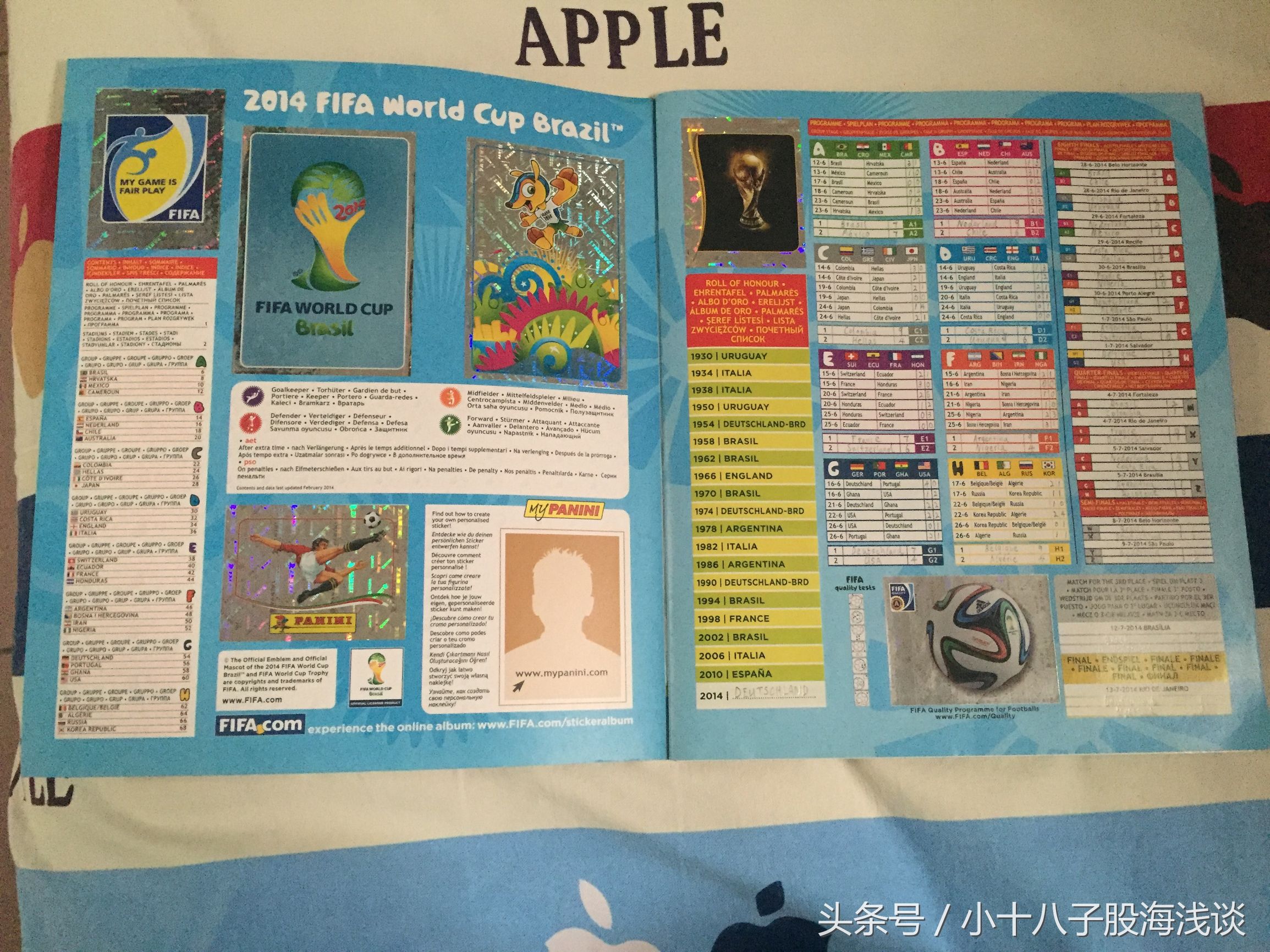 世界杯用球收藏(小十八子的收藏 2014世界杯帕尼尼贴纸全套)