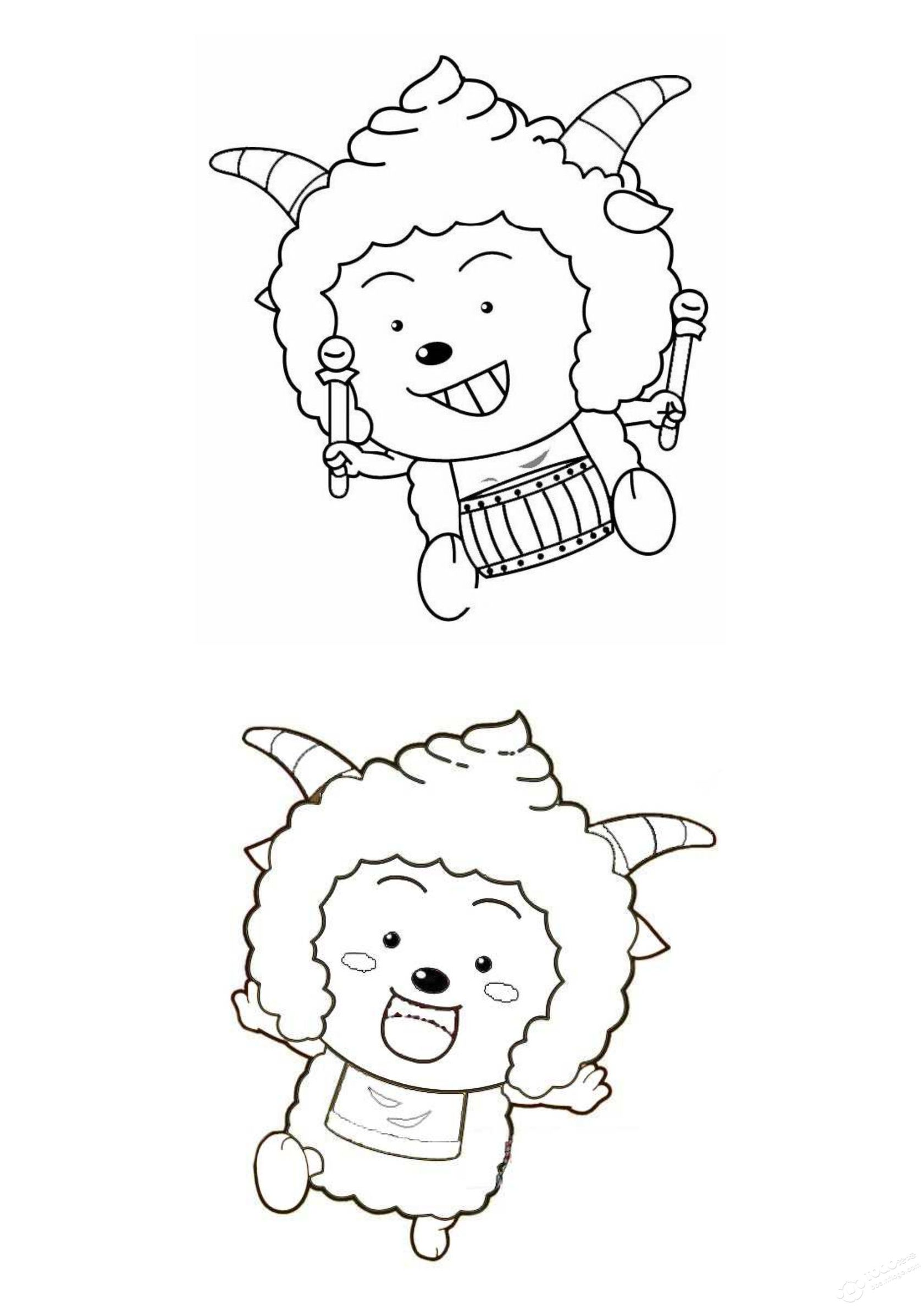 简笔画懒羊羊的画法