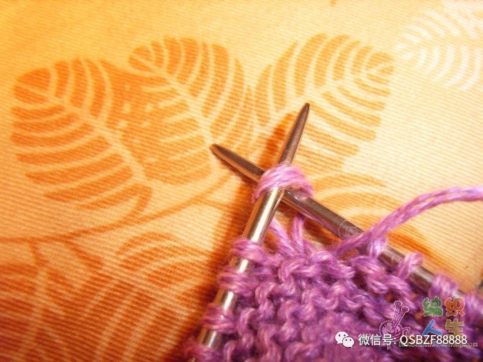 “叶连环”叶花边围巾编织过程