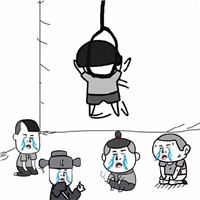 上吊踢板凳蘑菇头爆笑表情包，来帮我踢一下凳子，谢谢！