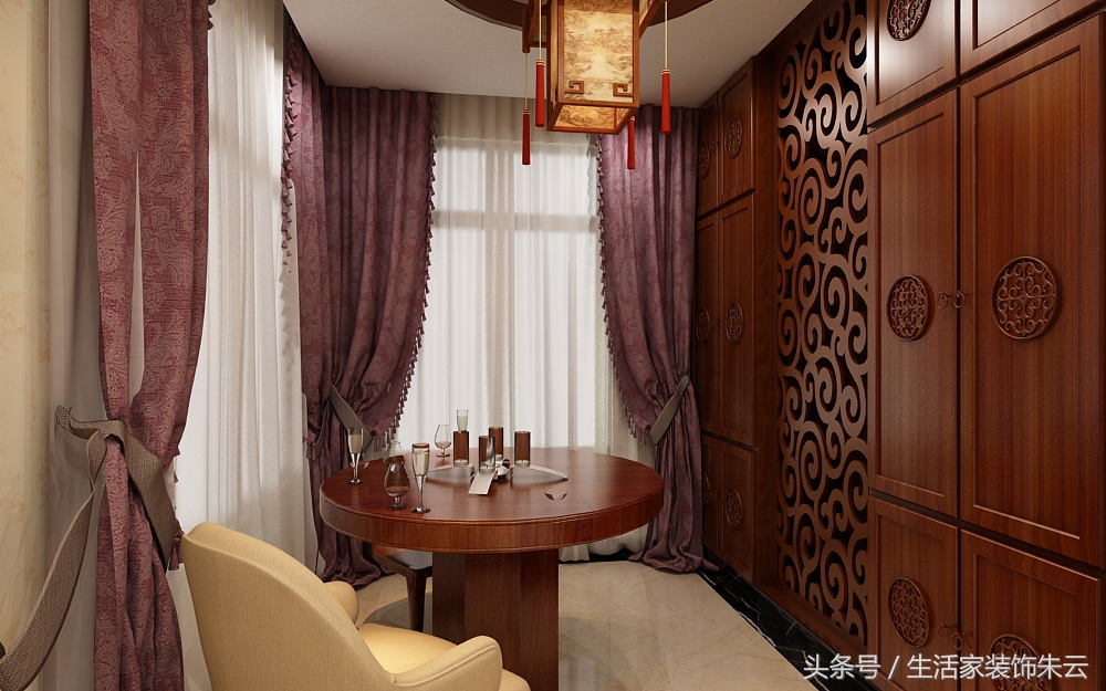 石家庄元氏天山水榭花都220平米中式案例分析