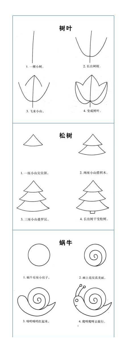 勾勾画画，教给孩子这些简单的简笔画