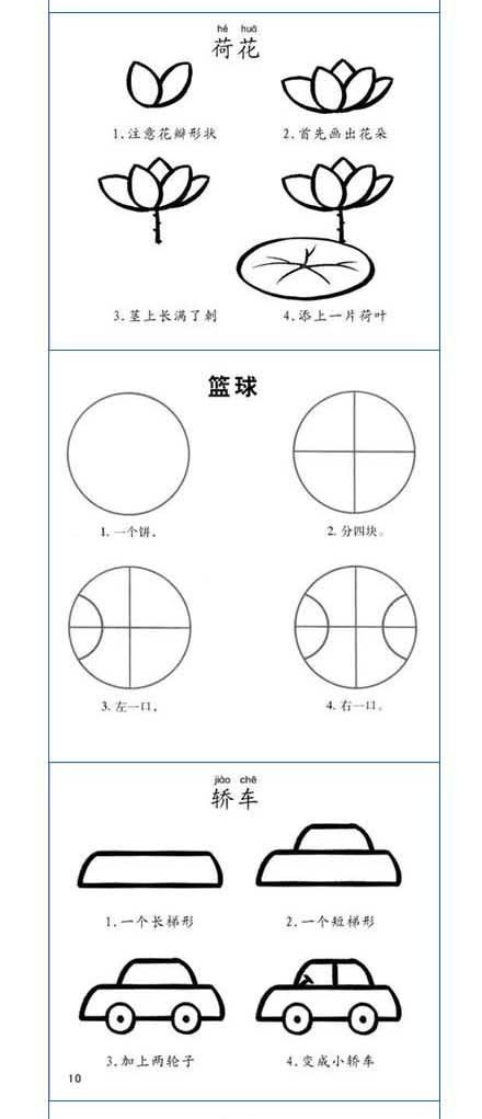 勾勾画画，教给孩子这些简单的简笔画