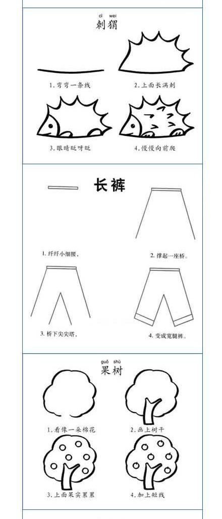 勾勾画画，教给孩子这些简单的简笔画