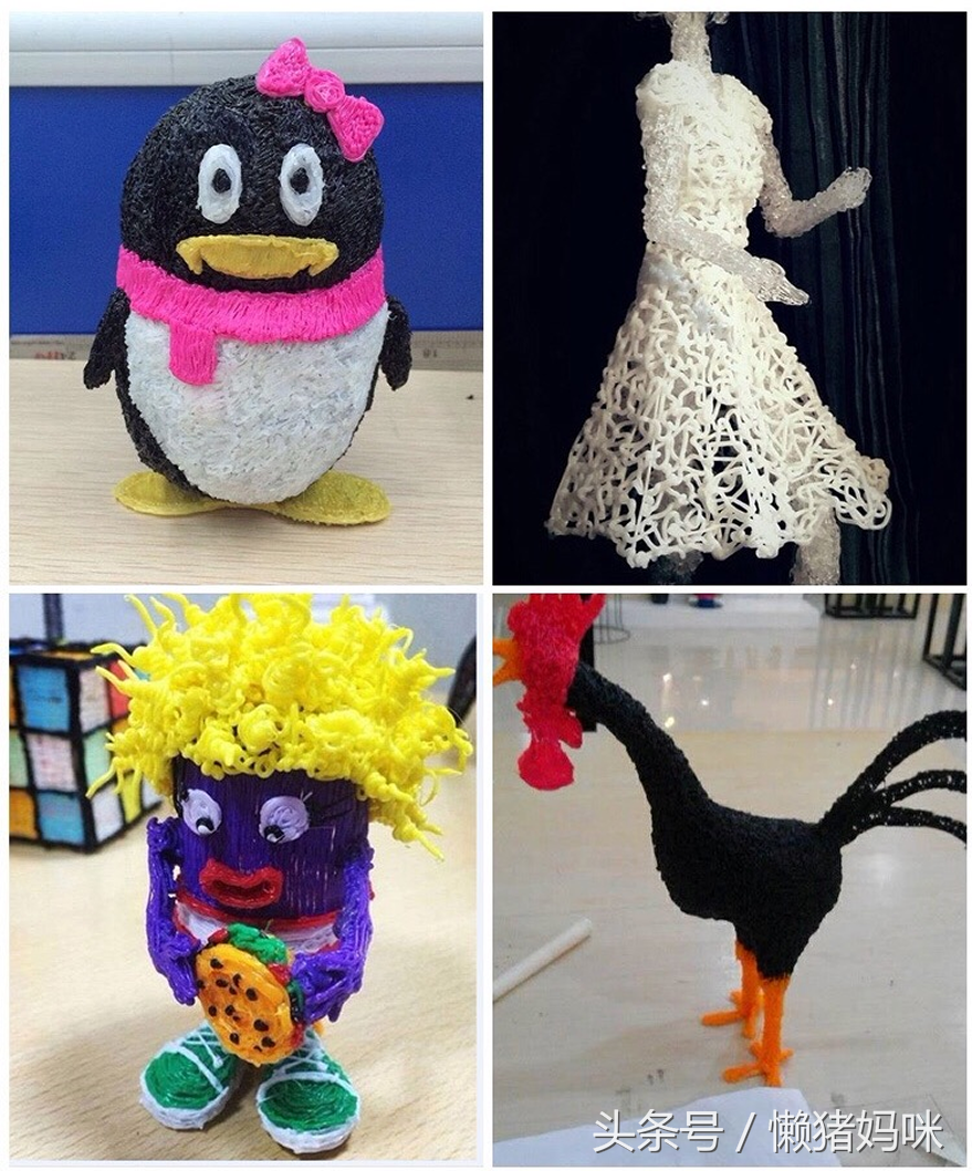 这些3d打印笔作品,太有趣了!你娃娃玩过吗?