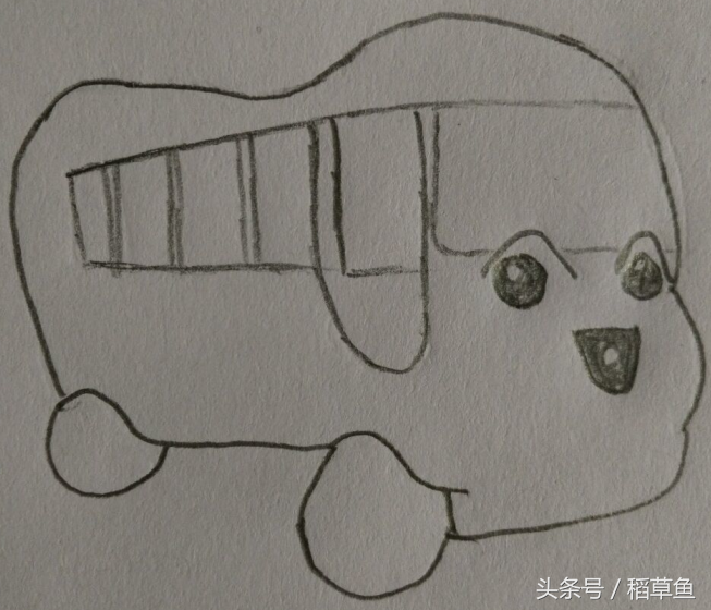 简笔画——坐着卡通狗大巴车去北京天安门 天安门好壮观