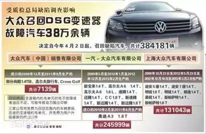 一汽大众紧急召回57万辆高尔夫、速腾，打了谁的脸？