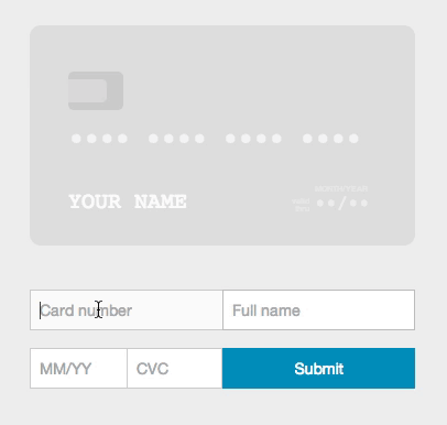 一个不依赖jQuery的轻松生成信用卡片的库：card.js