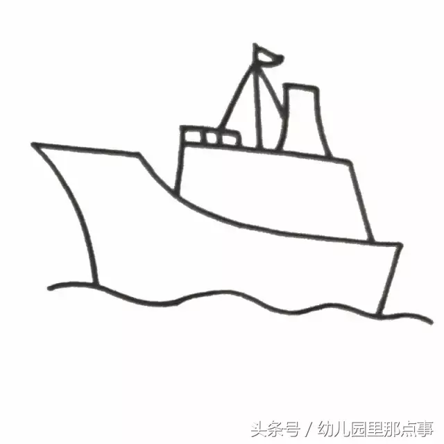 船简笔画（动态简笔画丨船、飞机、轮船、汽车、坦克）