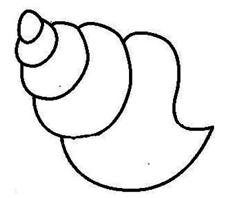 湖泊生物螺蛳简笔画图片大全