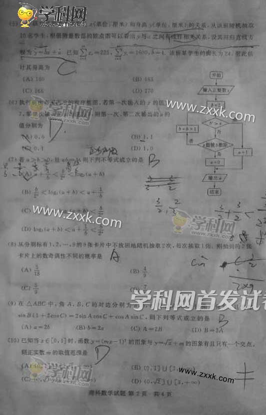 2017山东高考数学文理试题汇总