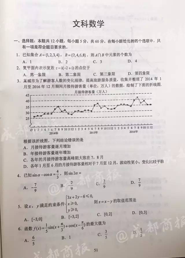 完整版！2017年四川高考语文、英语、（文理）数学、理（文）综试题及答案公布！