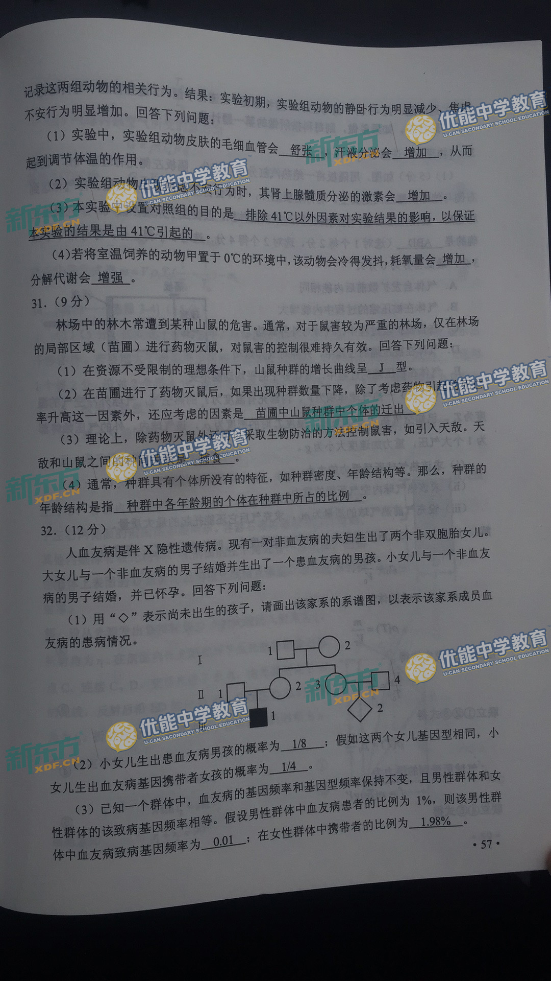 2017高考理综全国卷2真题及答案解析