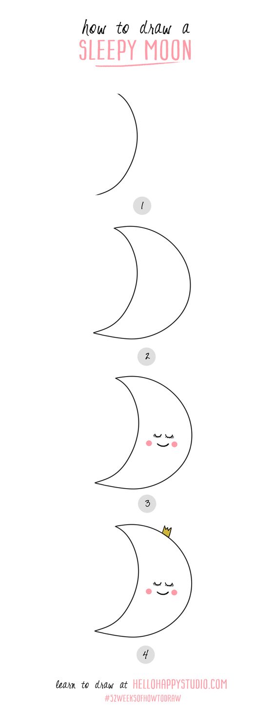 儿童简笔画：画太阳、画月亮，这种画法就适合初学的幼龄孩子