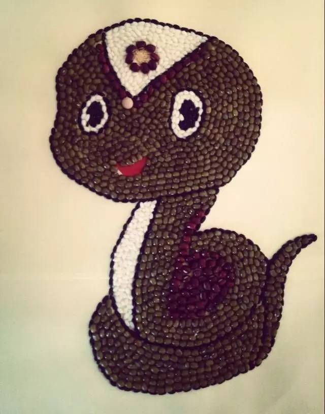 幼儿园亲子手工之粘贴画:豆子谷物橡皮泥,让粘贴艺术更加生活化