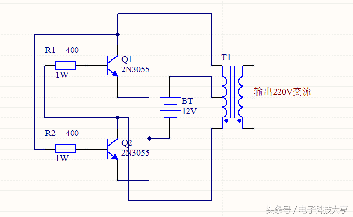 教你做个12V转220V的逆变器，电路简单使用元件最少。