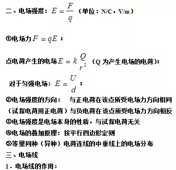 高二物理，学霸都是靠这篇文章学会电场全部知识的！