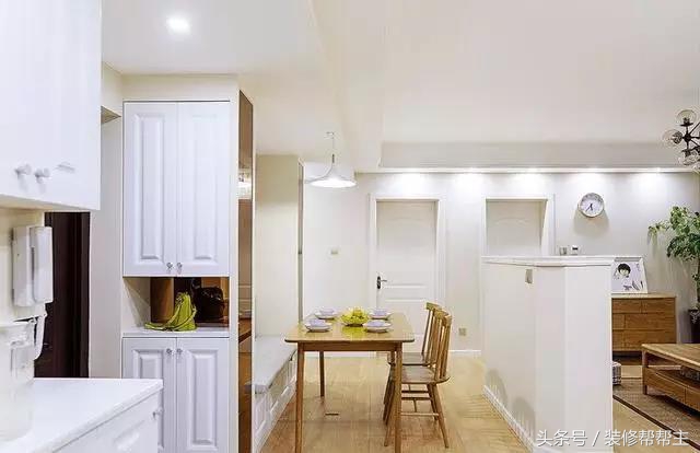 没餐厅有什么要紧，自己造一个出来啊，媳妇装修的濮阳现代简约风格103平三室两厅一下子就火了