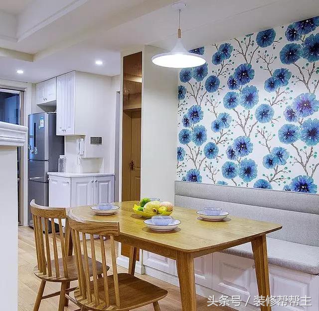 没餐厅有什么要紧，自己造一个出来啊，媳妇装修的濮阳现代简约风格103平三室两厅一下子就火了