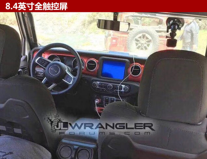Jeep全新牧马人内饰曝光 换装触控大屏