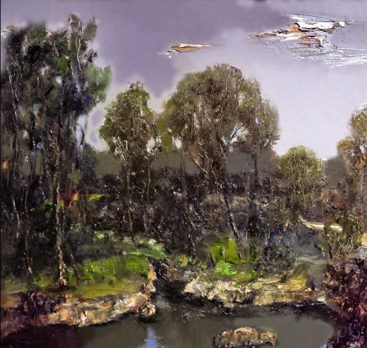 油画界 不负春光—公主油画风景作品