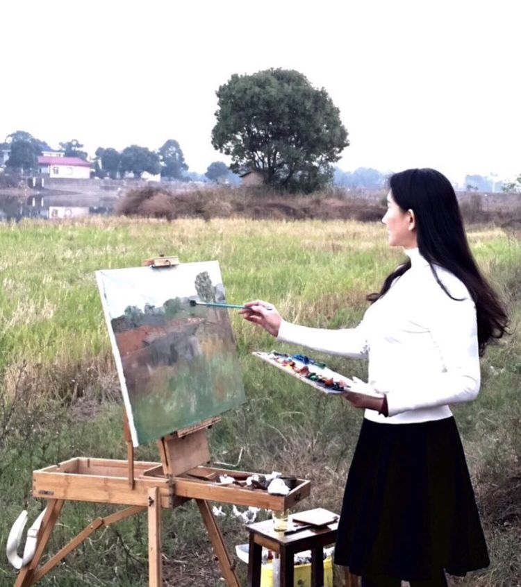 油画界 不负春光—公主油画风景作品