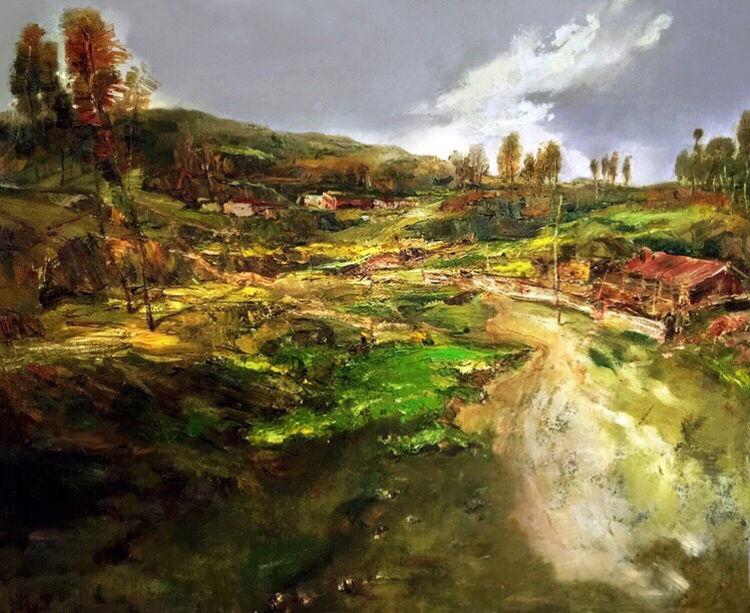 油画界 不负春光—公主油画风景作品