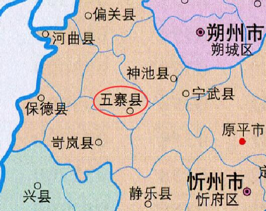 与神池相邻,南,东南与宁武接壤,西,西南与岢岚县交界,北,西北与偏关县