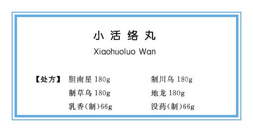 大活络丸和小活络丸有什么相同和不同？究竟怎么用？