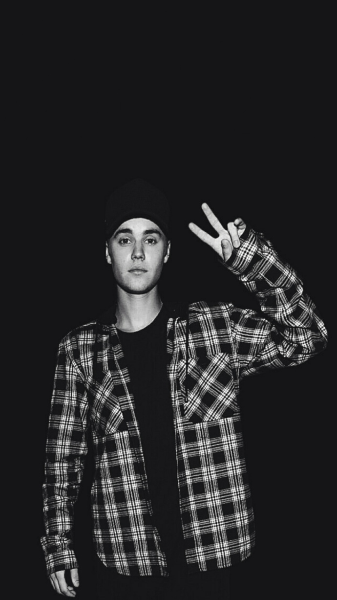 justinbieber 黑白色调款背景图片,艾玛