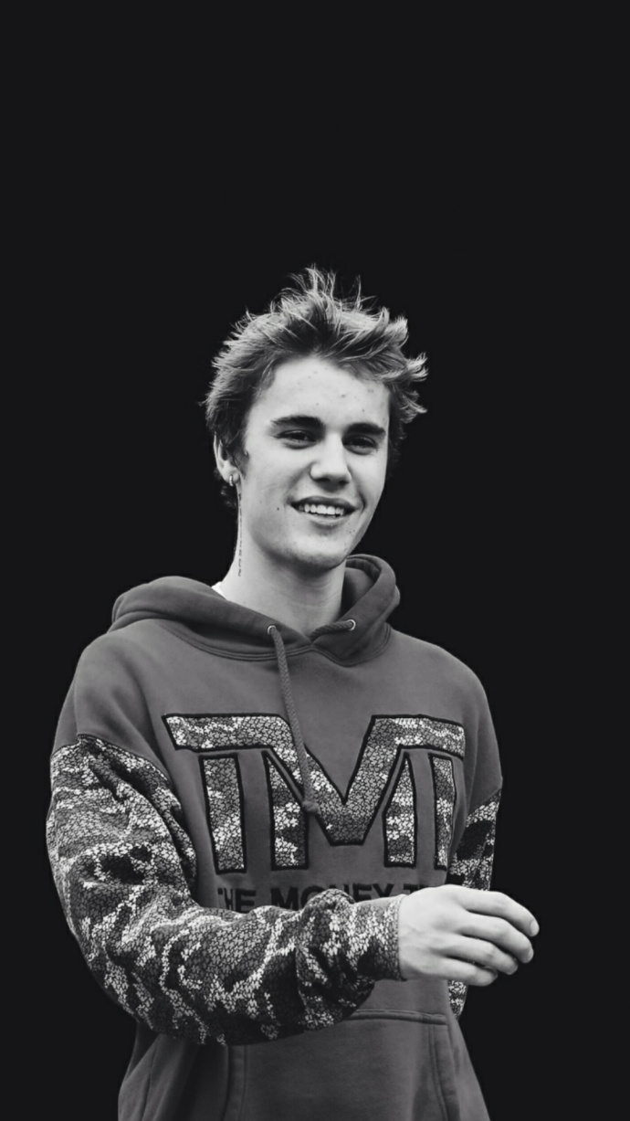 justinbieber 黑白色调款背景图片,艾玛