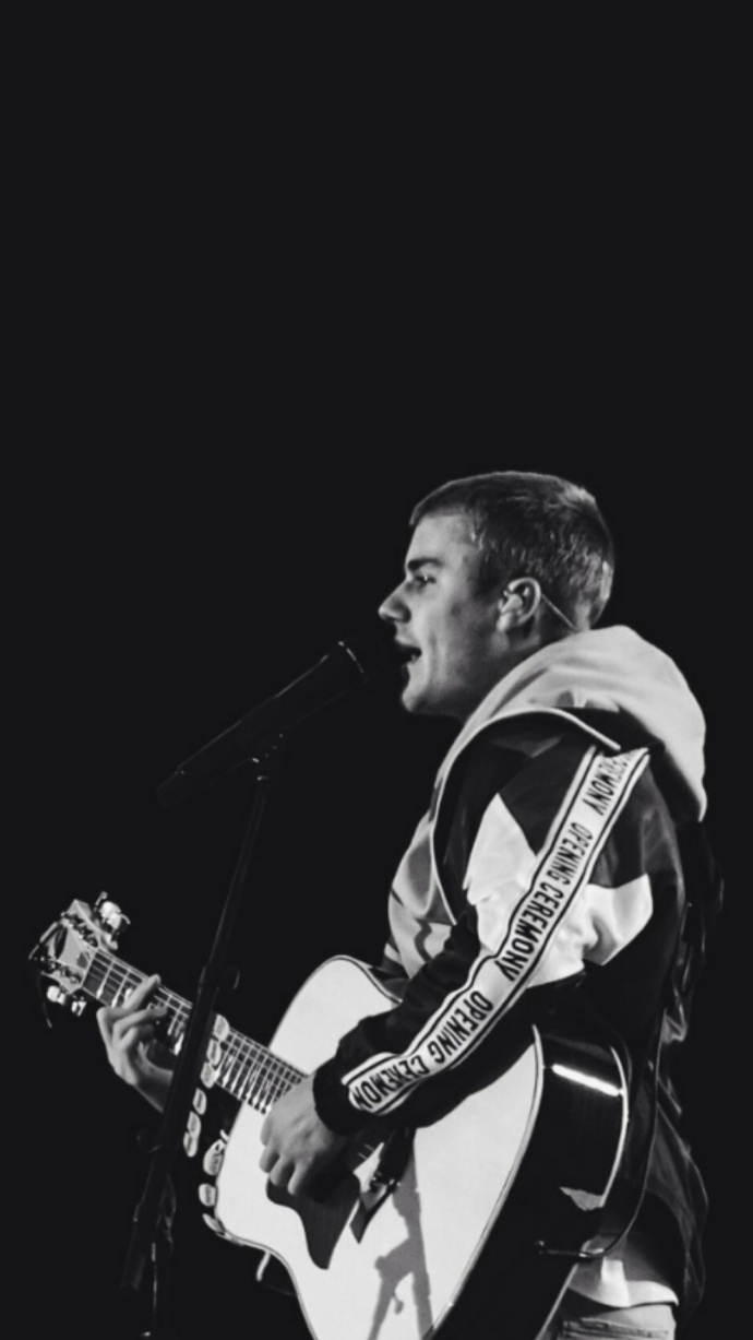 justinbieber 黑白色调款背景图片,艾玛